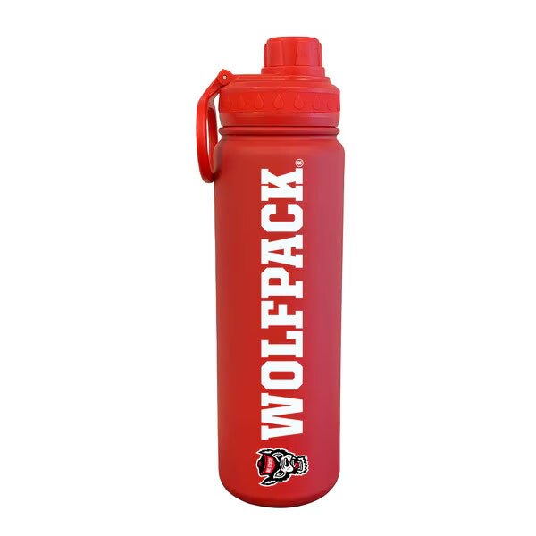 24OZ. STAINLESS SPORT BOTTLE RED WH